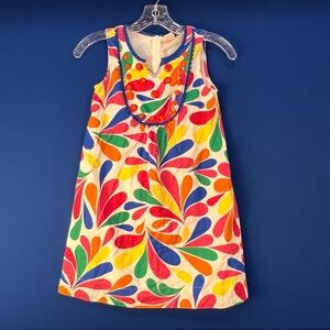 Mini Boden Retro Rainbow Embellished Dress Summer shift girls 9/10